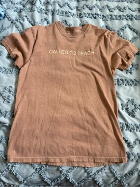 Comfort Colors "Called to Teach" Rust Brown Short Sleeve Tee